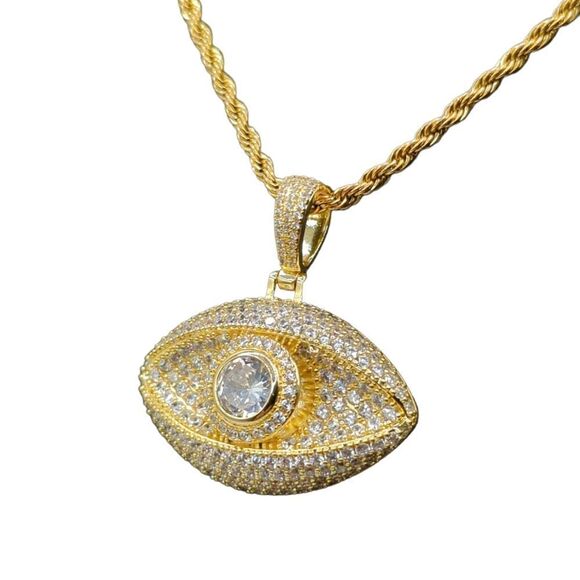 22" x 3mm Rope Chain - Gold Finish Eye - Picture 3 of 10